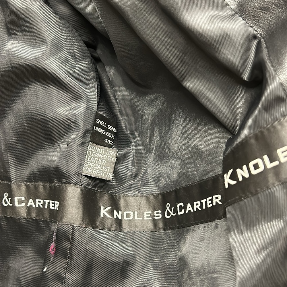 Vtg :Knowles & Carter Quilted Leather Jacket View 5
